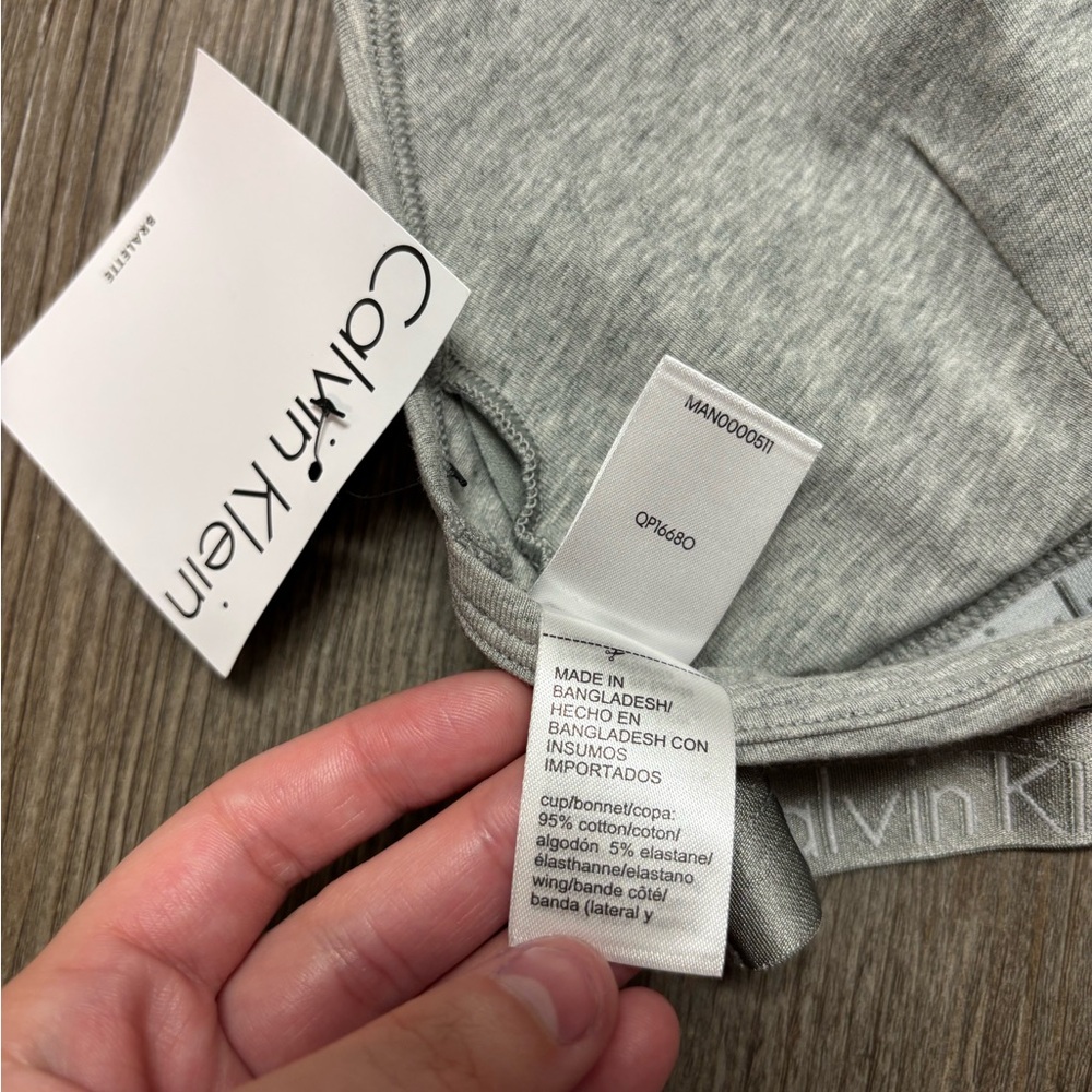 Calvin Klein Gray Racerback Bralette - Picture 9 of 10